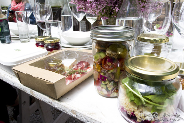 Pretty picnic in a jar