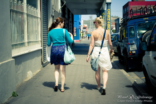 Walking the Woodstock sidewalks