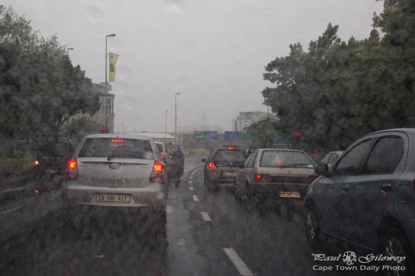 Summer rain in Cape Town