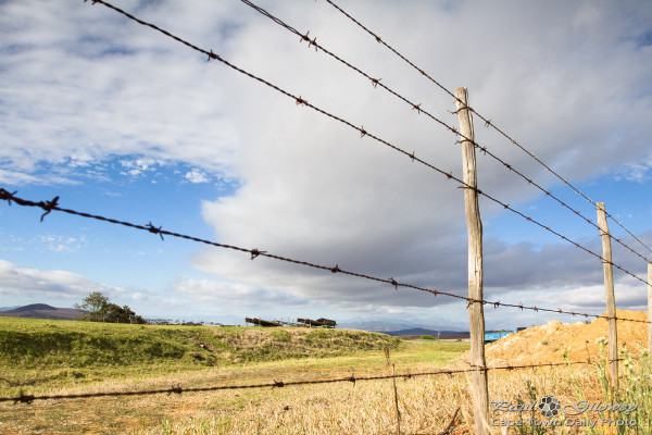 Barbed wire fences