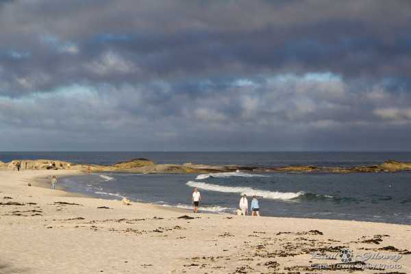 Cloudy sunny beach