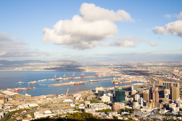 Table Bay harbour from Signal Hill