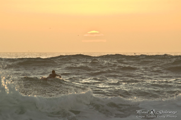 Paddling into the sunset