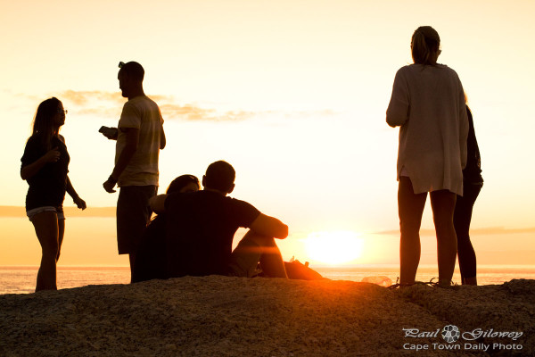 Friends at sunset