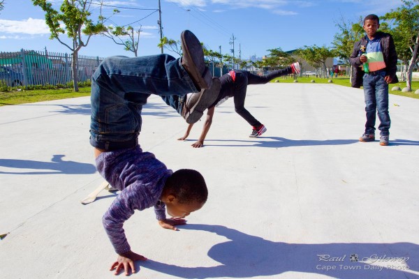 Kids playing at Khayelitsha Wetlands Park