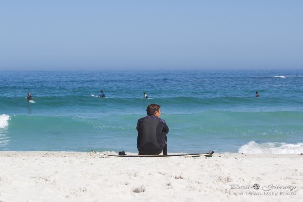 Contemplating the surf