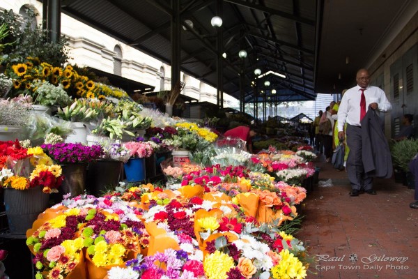 Buying flowers in the city